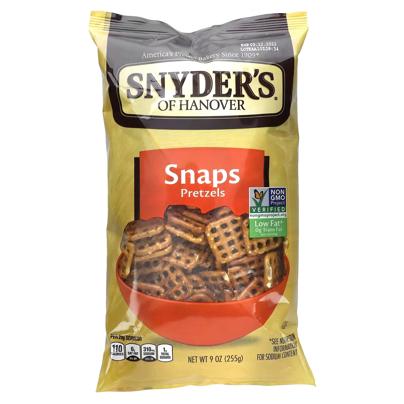 Snaps Pretzels, 9 oz (255 g)