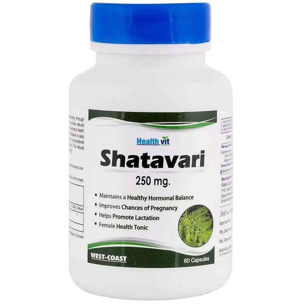 Healthvit Shatavari Powder (250mg),  60 capsules