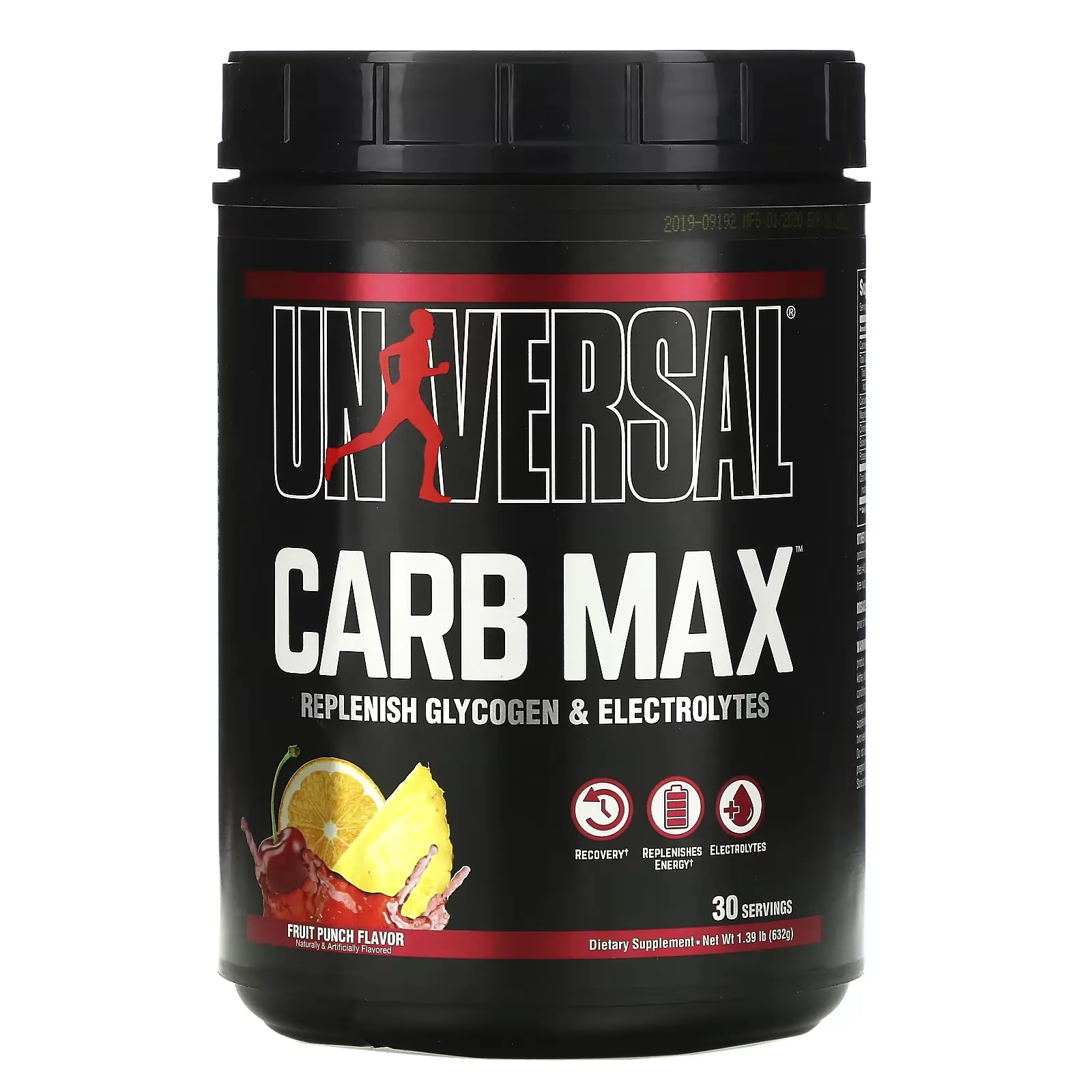 Carb Max, Replenish Glycogen & Electrolytes, Fruit Punch, 1.39 lb (632 g)