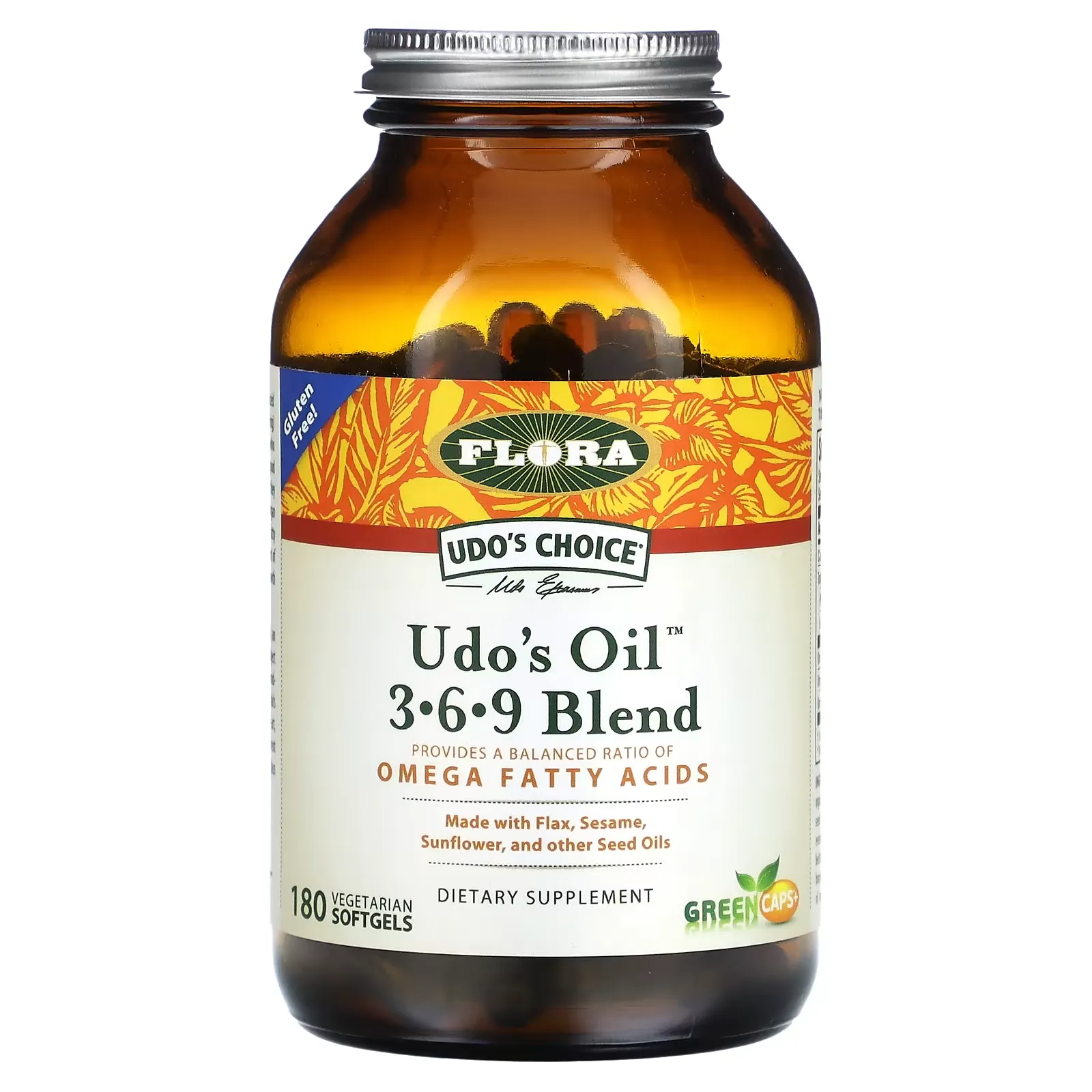 Udo's Choice, Udo's Oil 3-6-9 Blend, 180 Vegetarian Softgels