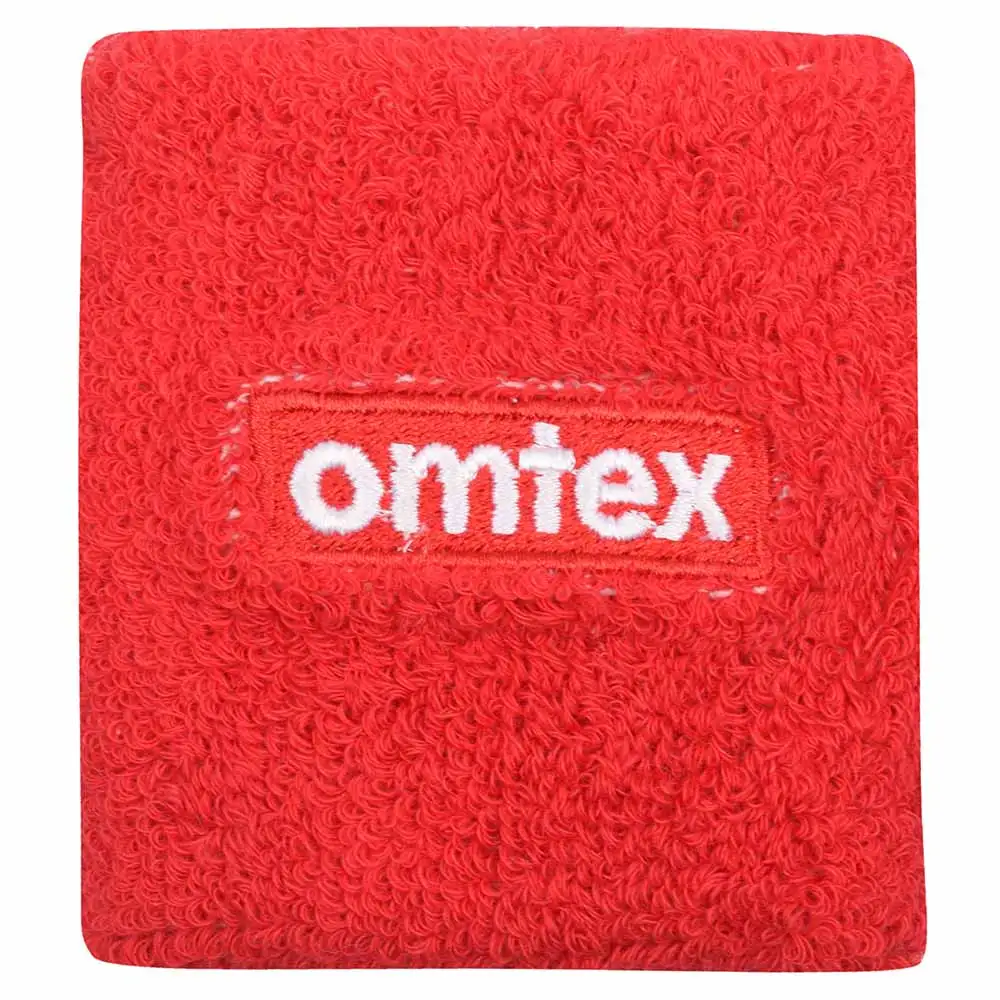 Omtex Sweat Wrist Band,  Red  3 Inches