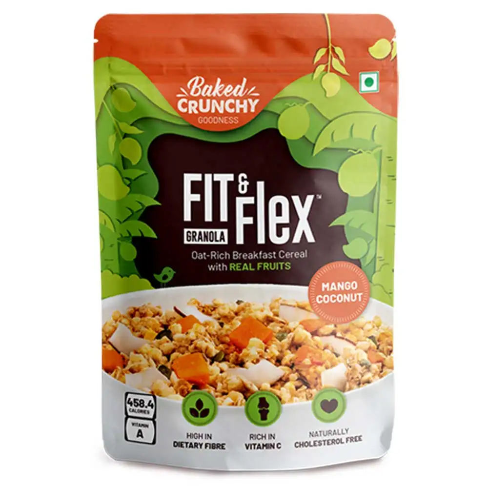 Fit & Flex Granola Oat Rich Breakfast Cereal with Real Fruits,  450 g  Mango Coconut