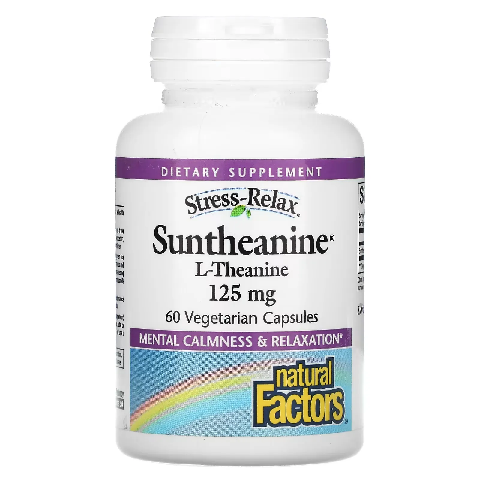 Stress-Relax, Suntheanine, L-Theanine, 125 mg, 60 Vegetarian Capsules