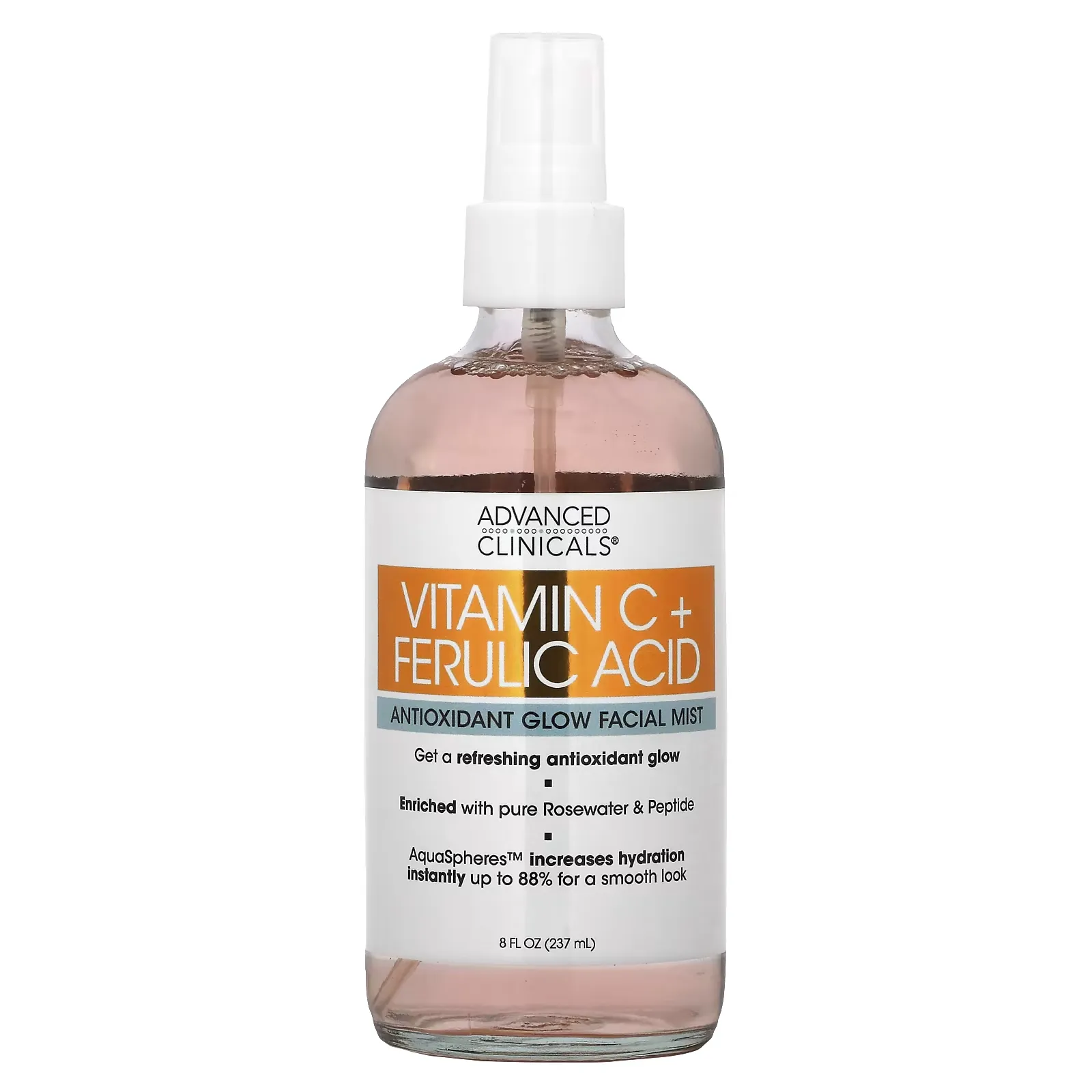 Vitamin C + Ferulic Acid, Antioxidant Glow Facial Mist, 8 fl oz (237 ml)