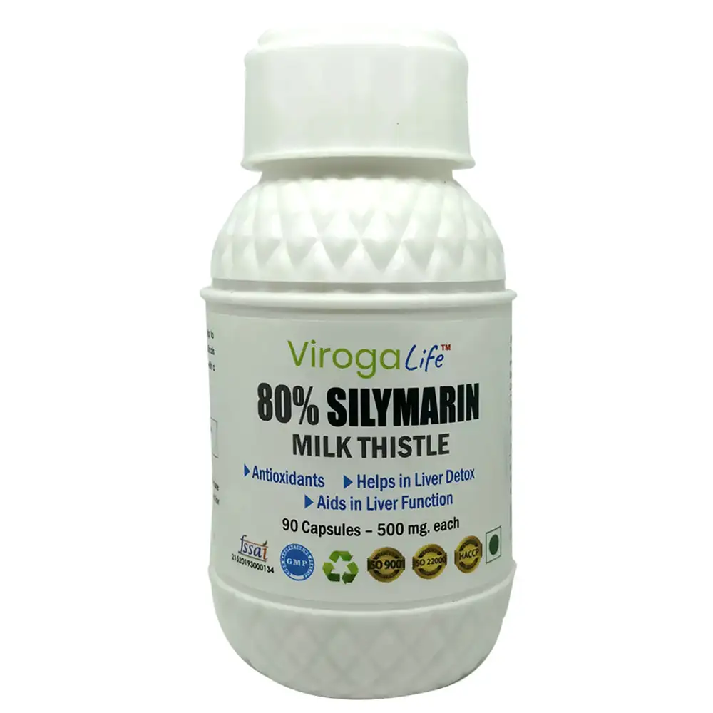 VirogaLife 80% Silymarin - Milk Thistle 500 mg,  90 capsules