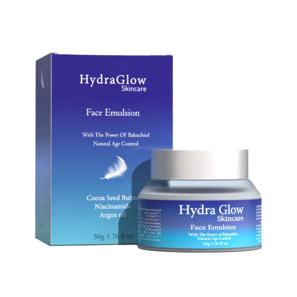 HydraGlow Skincare Face Emultion with The Powder Of Bakuchiol Natural Age Control