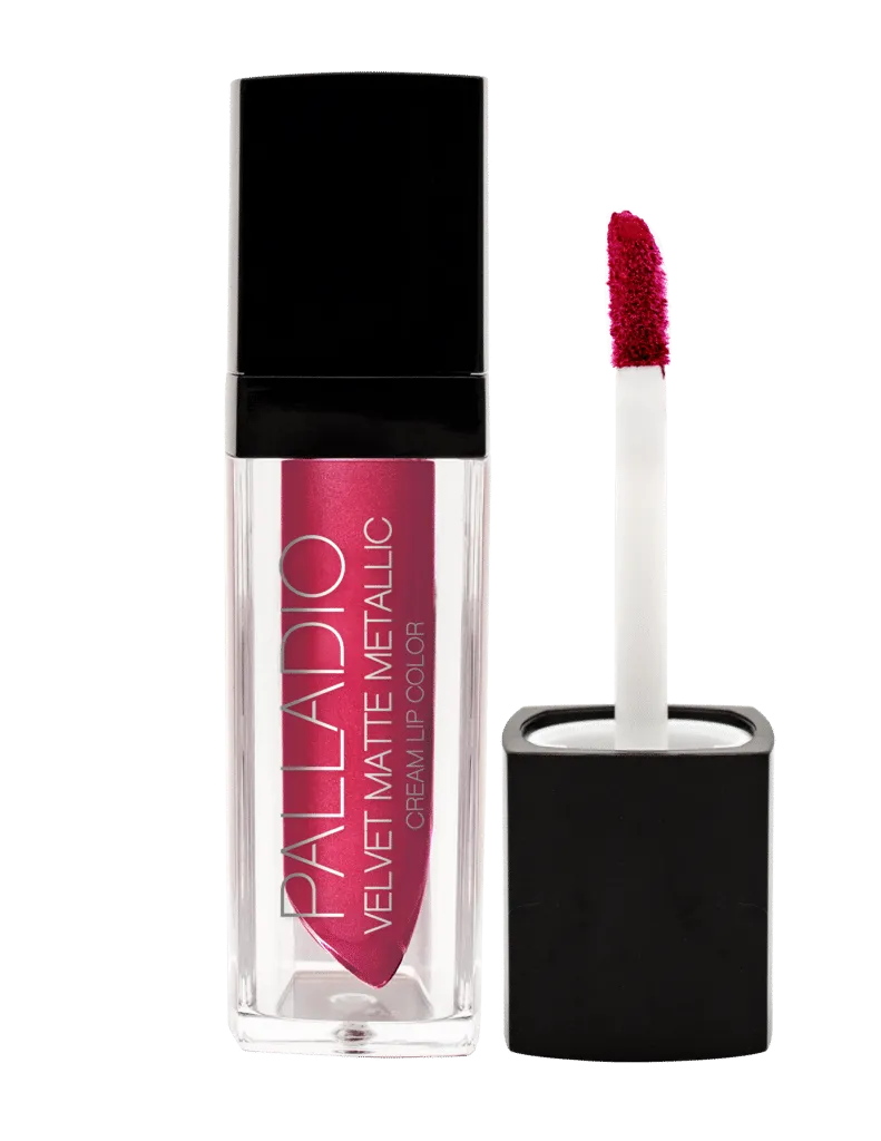 Palladio Velvet Matte Metallic Cream Lip Color - Sassy