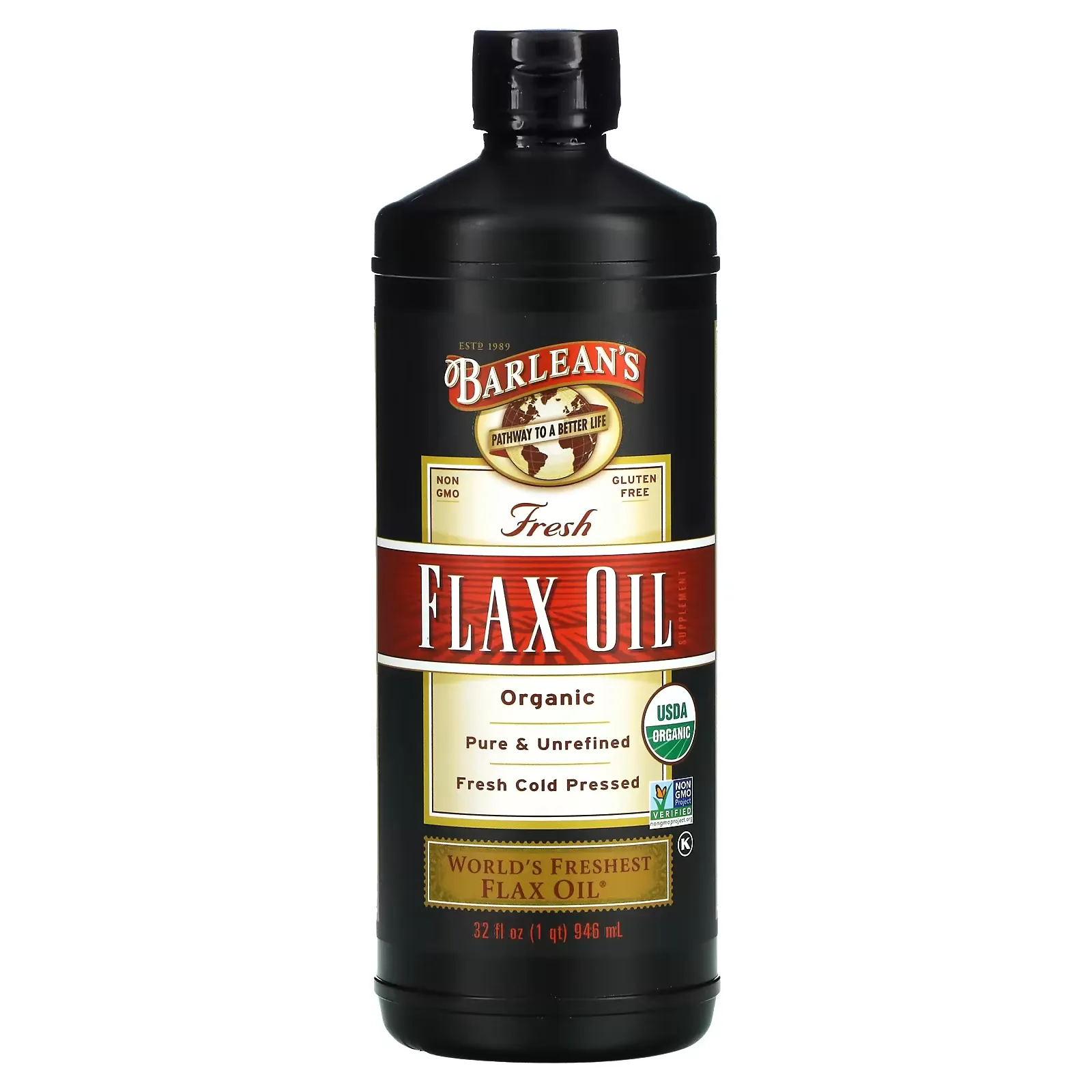 Organic, Fresh Flax Oil, 32 fl oz (946 ml)