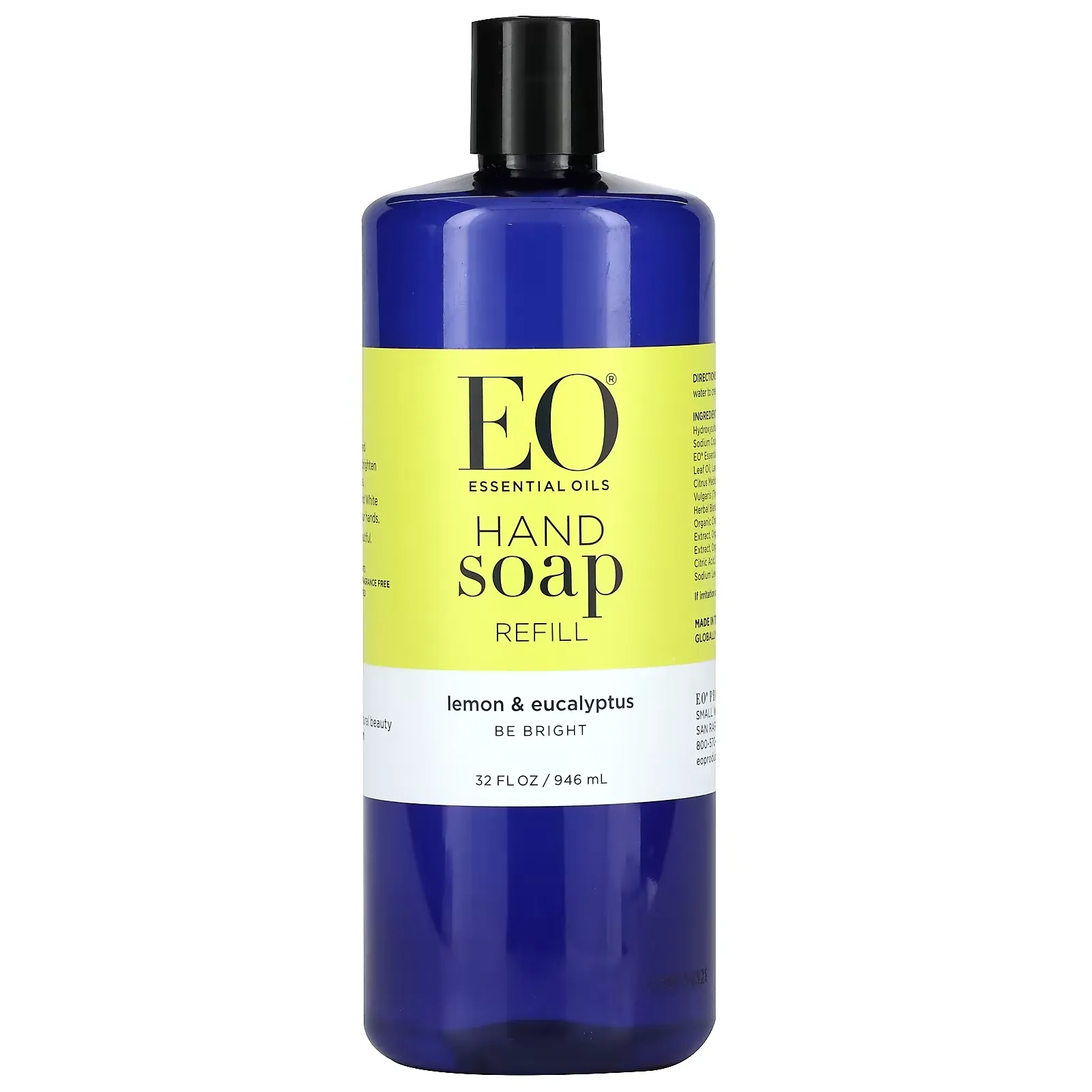 Hand Soap, Refill, Lemon & Eucalyptus, 32 fl oz (946 ml)