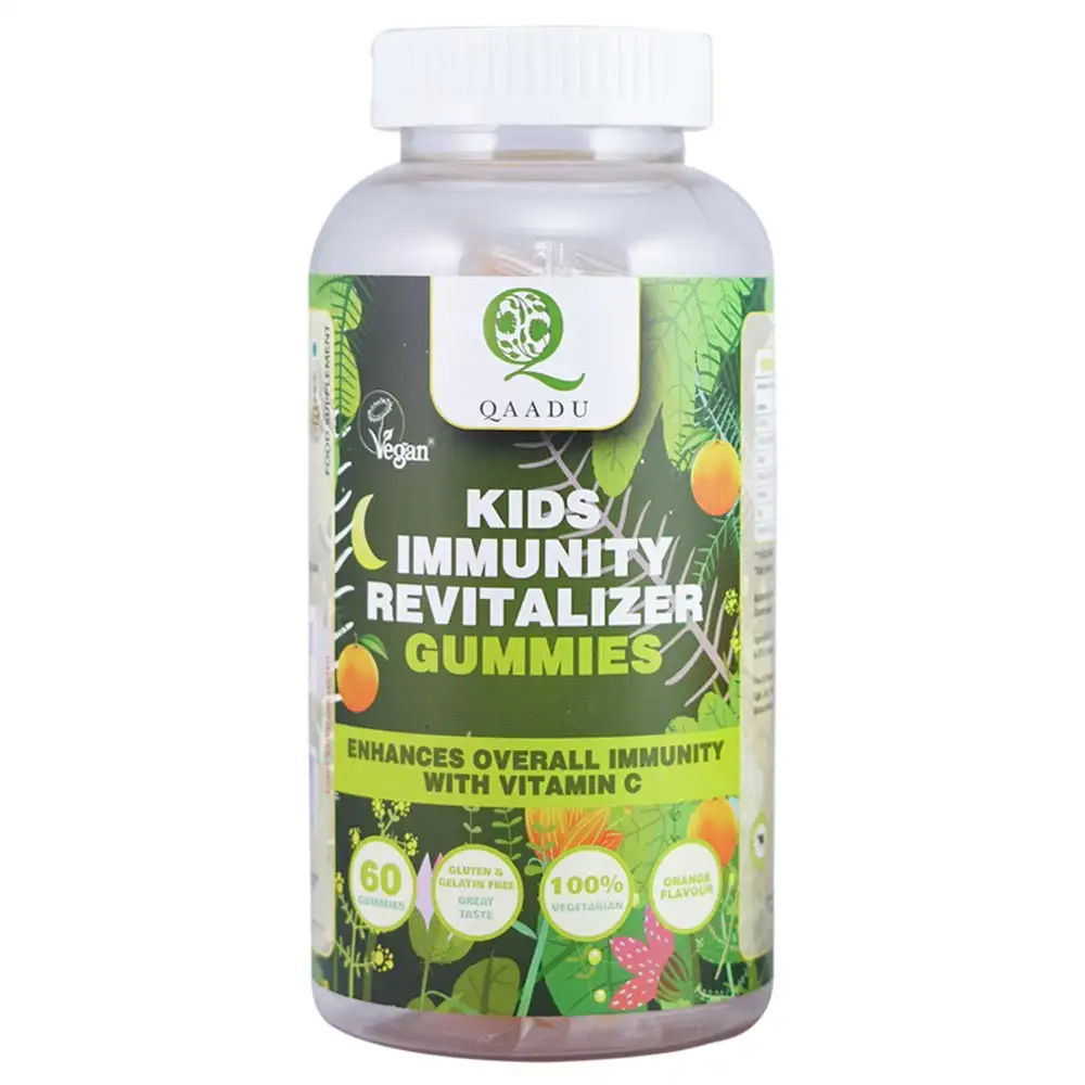 Qaadu Kids Immunity Revitalizer,  60 gummies  Orange