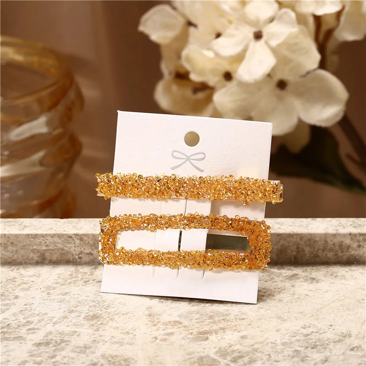 Jewels Galaxy Stunning Crystal Gold Plated Hairclips