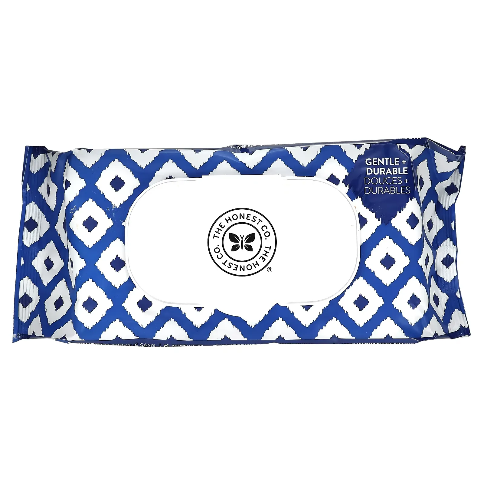 Plant-Based Wipes, Blue Ikat, 72 Wipes