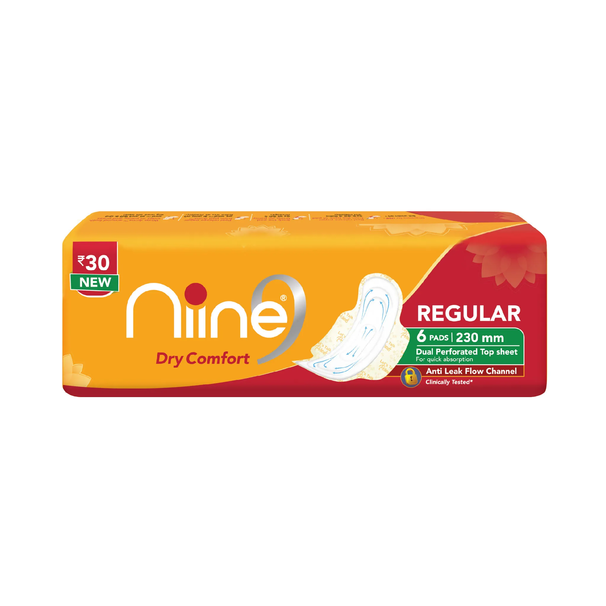 Niine Dry Comfort Sanitary Napkin Regular - 230mm