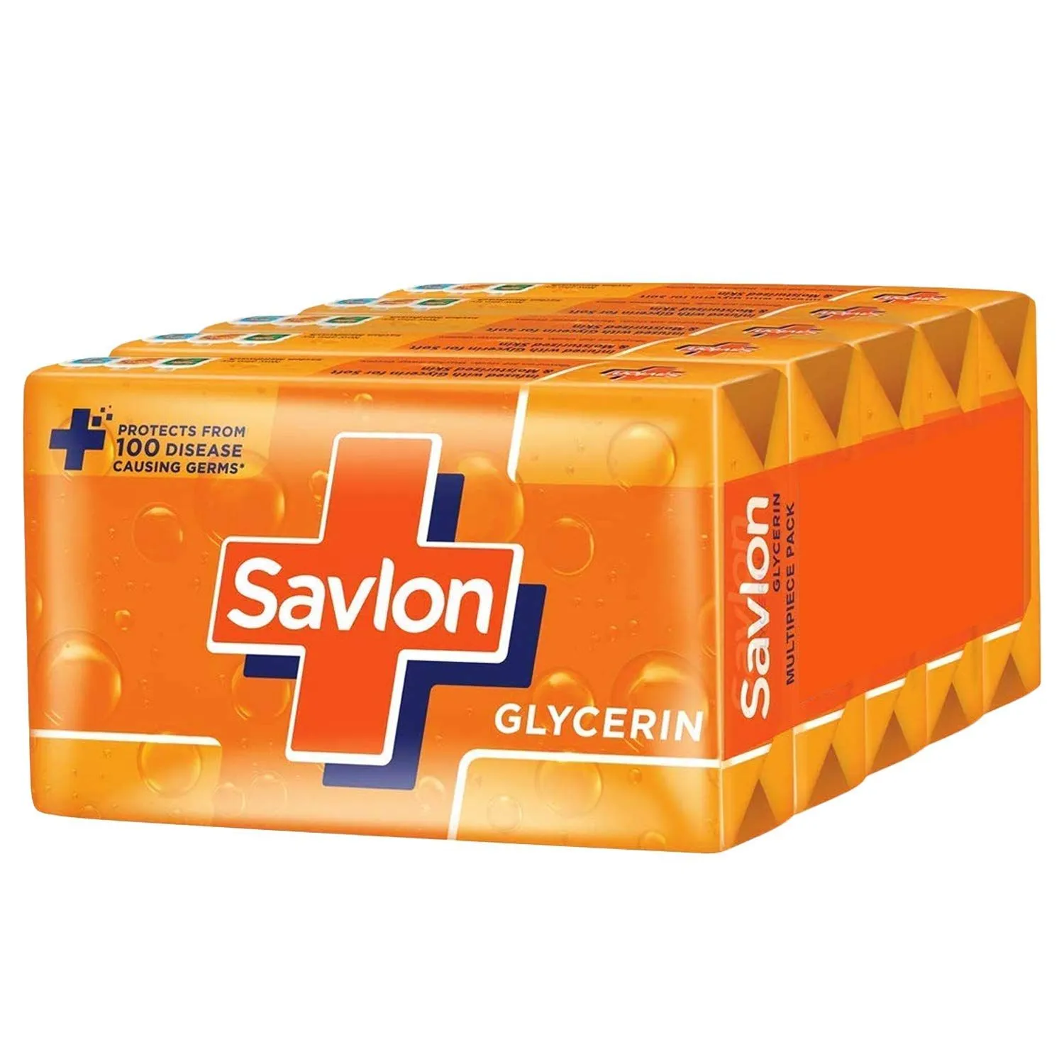 Savlon Moisturizing Glycerin Soap bar (Pack of 5) with Germ Protection