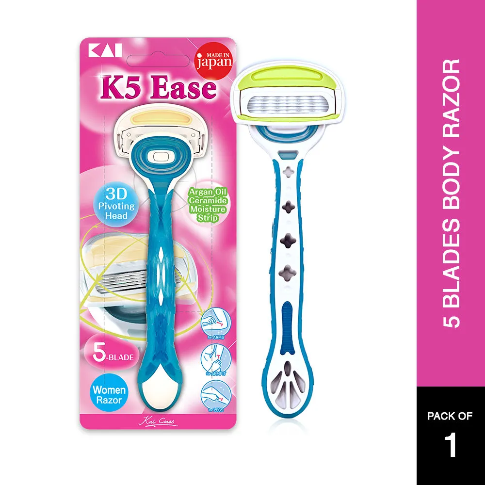 Kai K5 Ease Argan Oil Ceramide Moisture Strip 5 Blades Women Body Razor - (1 Pcs)