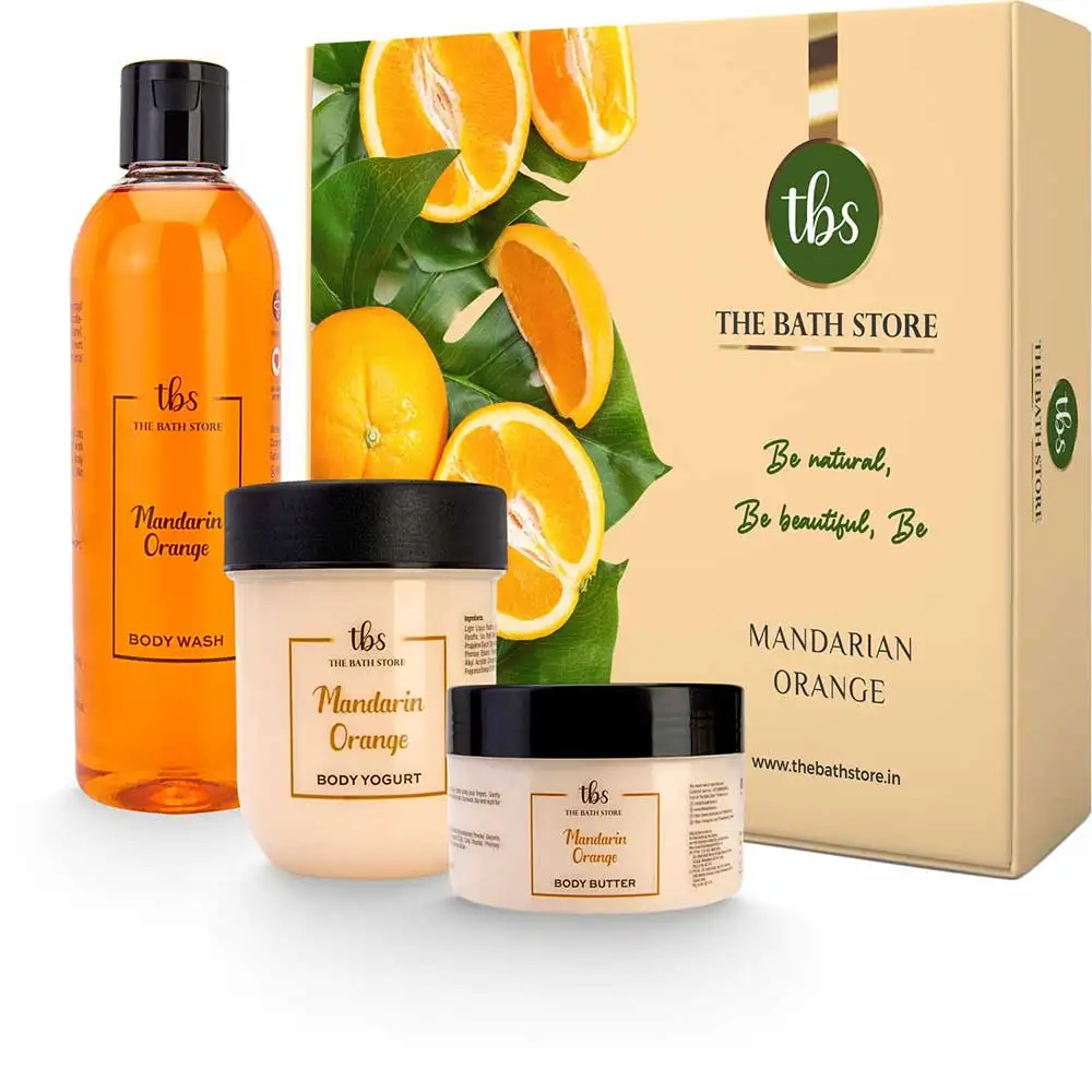 The Bath Store Mandarin Orange Combo (Body Butter 200gm +  Body Wash 300ml + Body Yogurt 200gm),  3 Piece(s)/Pack  for All Skin Type