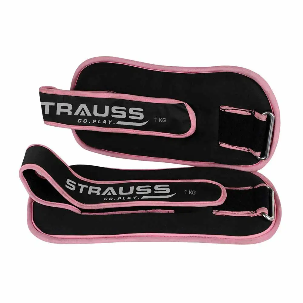 Strauss Round Shape Ankle Weight (Pair),  Pink  1 kg