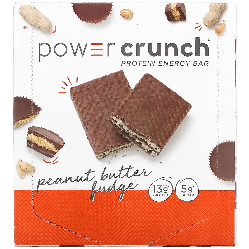 Power Crunch Protein Energy Bar, Peanut Butter Fudge, 12 Bars, 1.4 oz (40 g) Each