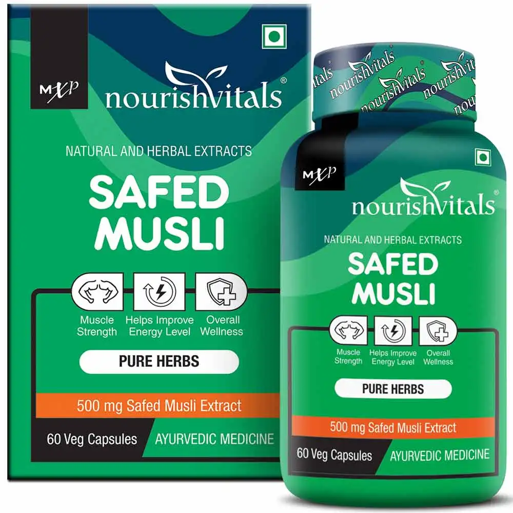 NourishVitals Safed Musli,  60 veggie capsule(s)