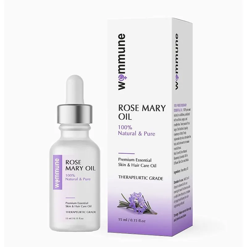 Wommune Rosemary Essential Oil For Skin Care, Hair Growth And Acne Control