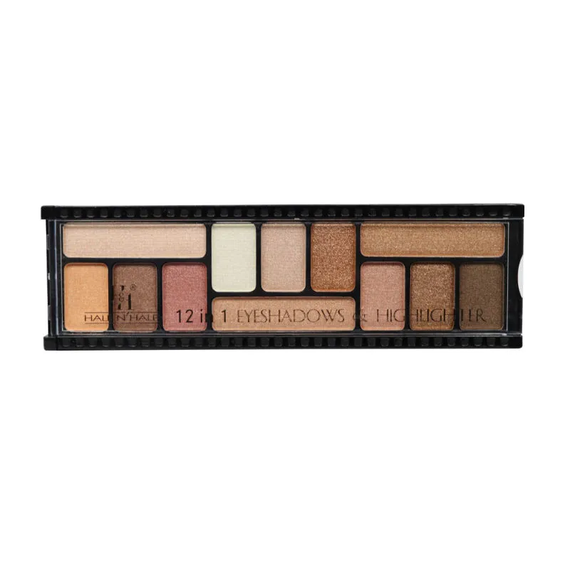 Half N Half 12 In 1 Eyeshadow & Highlighter Makeup Kit Multicolor Palette-02