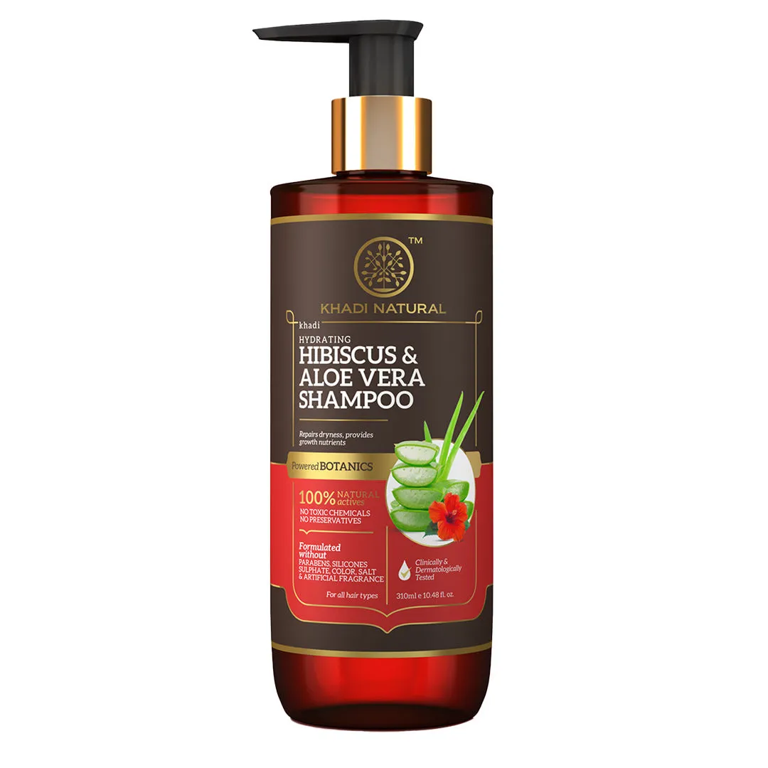 Khadi Natural Hibiscus & Aloevera Shampoo - Powered Botanics