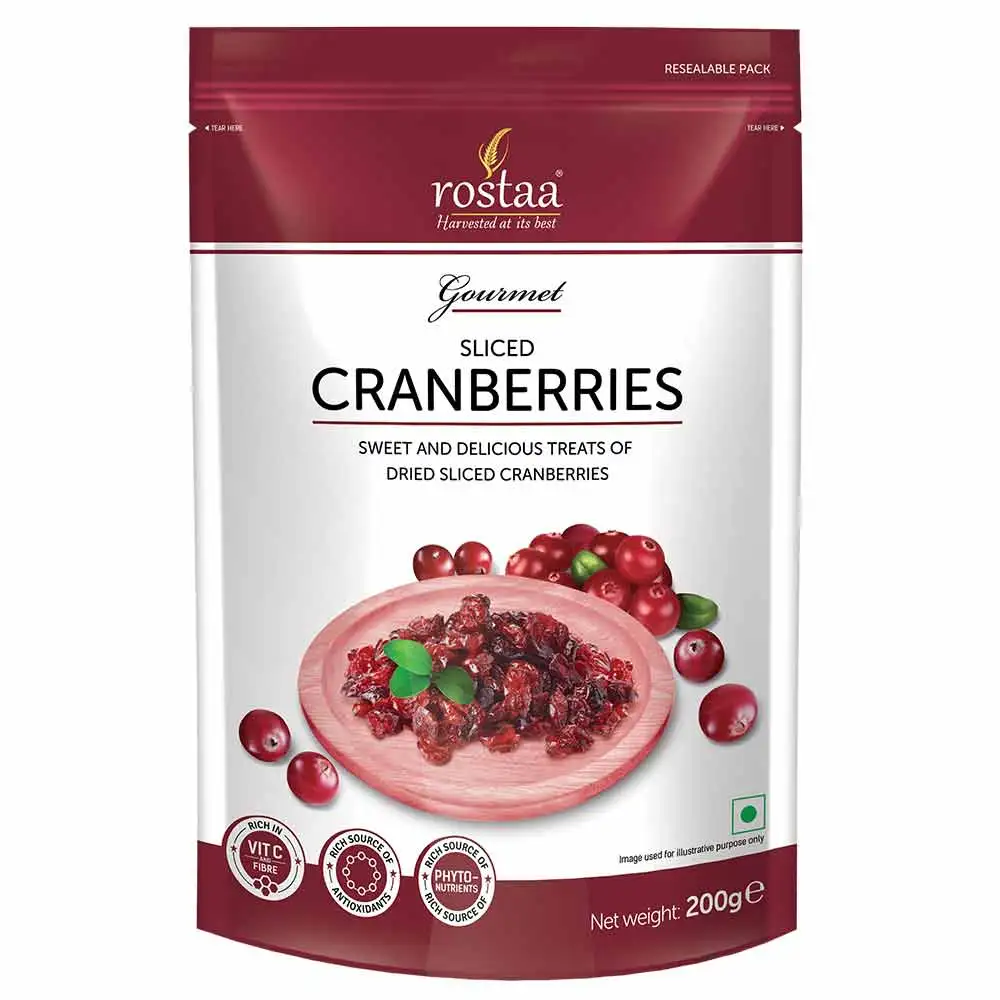 Rostaa Sliced Cranberries,  200 g