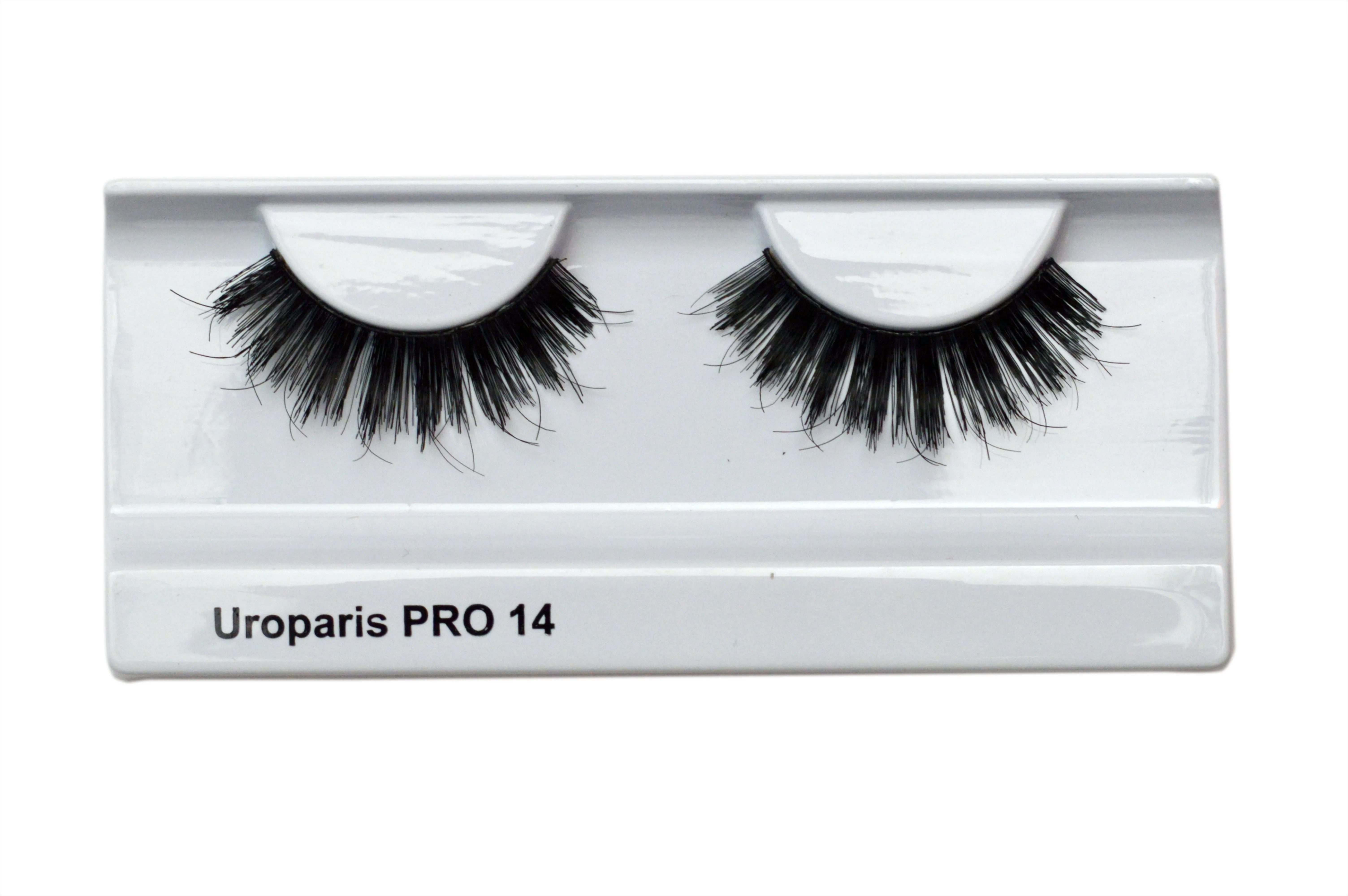 Uroparis Human Hair Eyelashes - PRO 14 / BLACK HUMAN HAIR 3 D