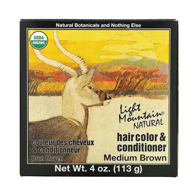 Natural Hair Color & Conditioner, Medium Brown, 4 oz (113 g)