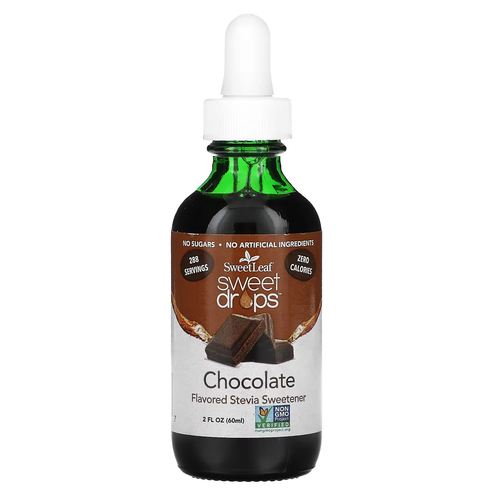 SweetLeaf, Sweet Drops Stevia Sweetener, Chocolate, 2 fl oz (60 ml)