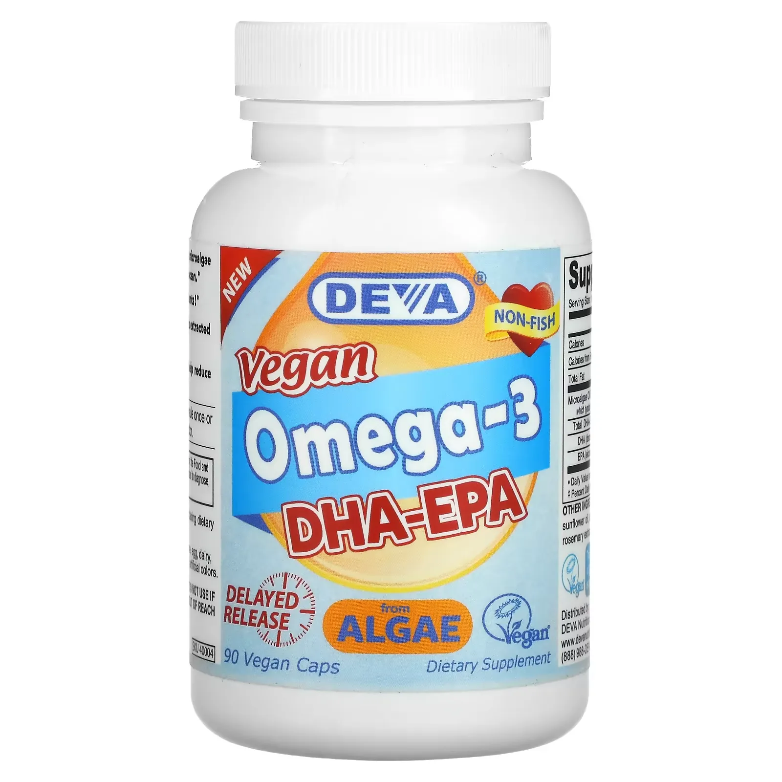 Vegan Omega-3 DHA-EPA, Delayed Release, 90 Vegan Caps