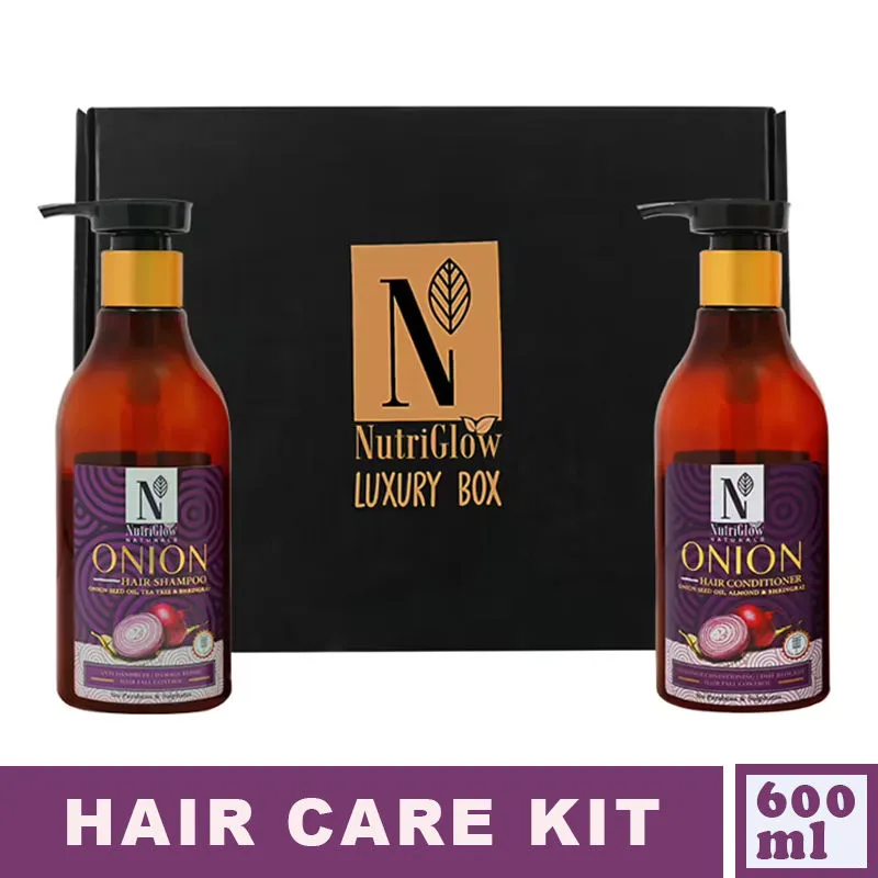 NutriGlow NATURAL'S Onion Hair Shampoo & Hair Conditioner For Damage Repair/ Deep Conditioning