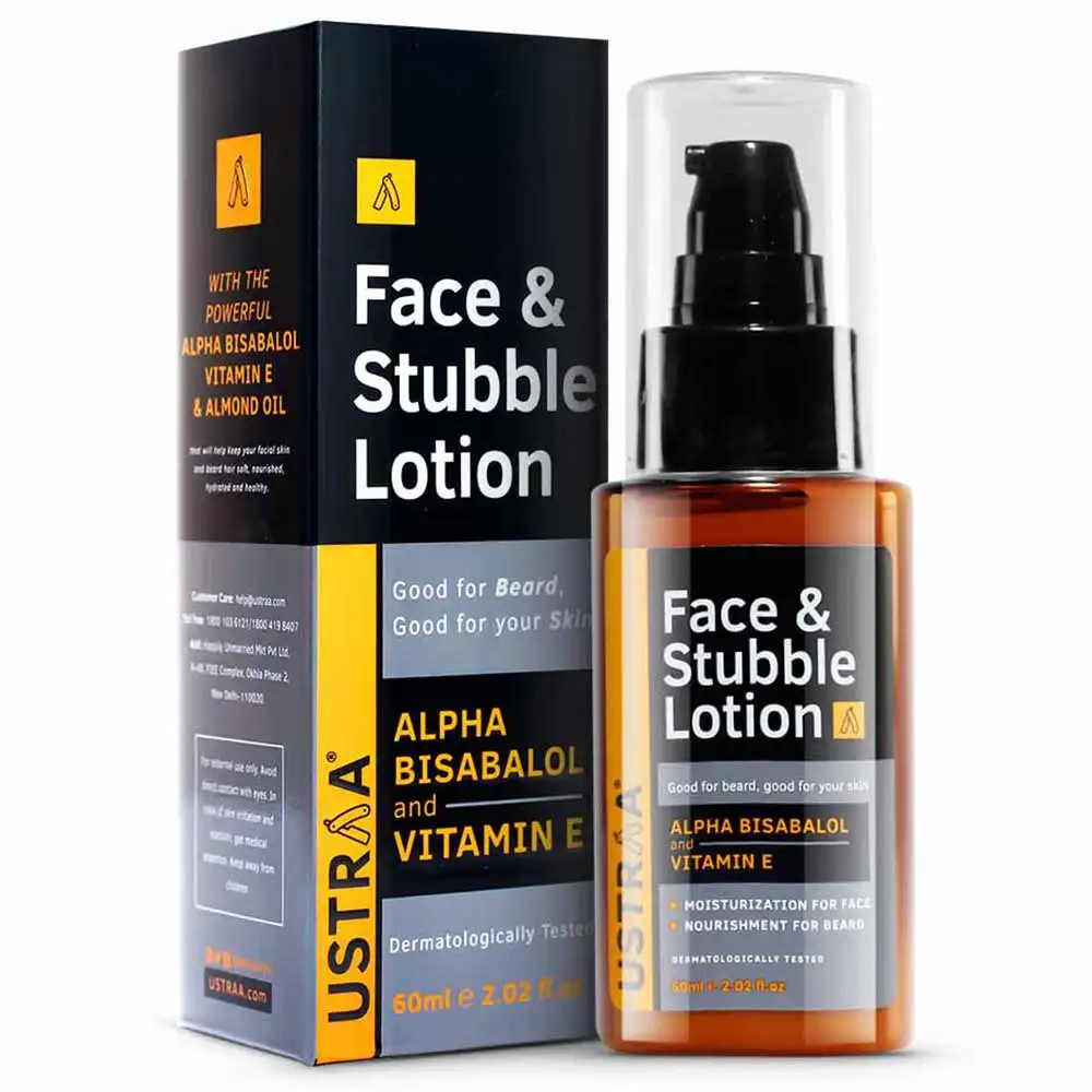 Ustraa Face & Stubble Lotion,  60 ml  Good for Beard & Skin