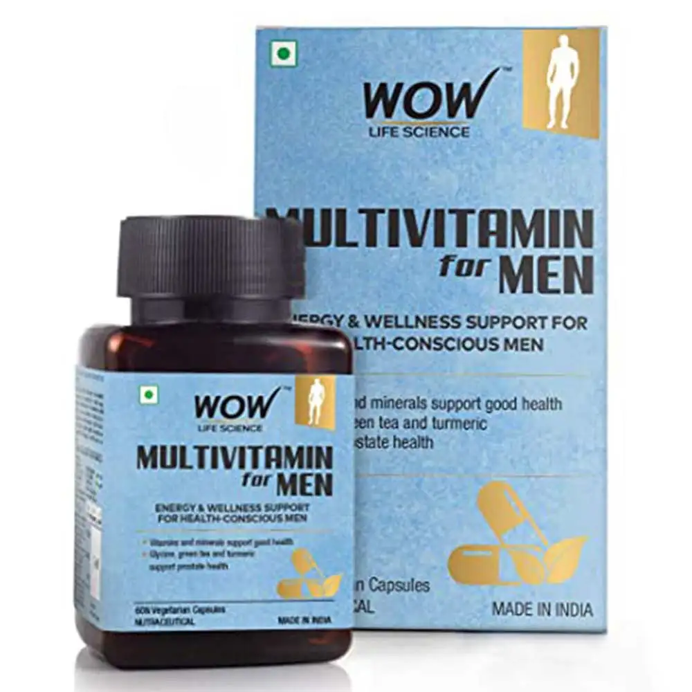 Wow Life Science Multivitamin for Men,  60 veggie capsule(s)  Unflavoured