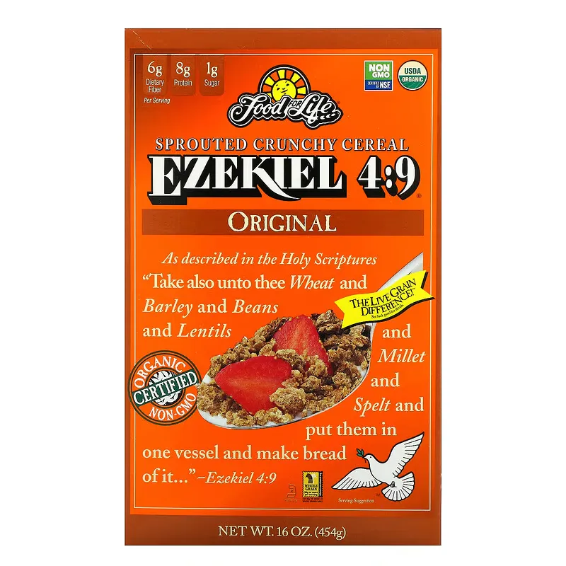 Ezekiel 4:9, Sprouted Crunchy Cereal, Original, 16 oz (454 g)