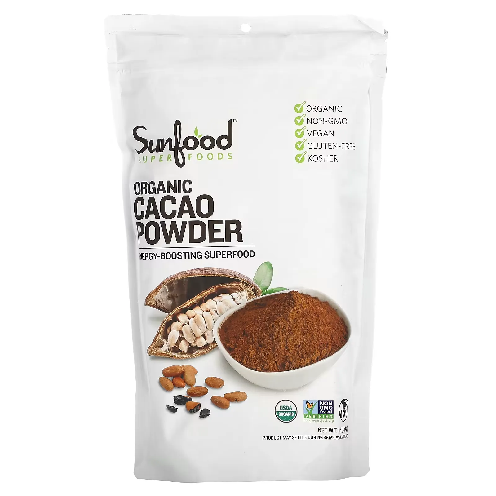 Organic Cacao Powder, 1 lb (454 g)