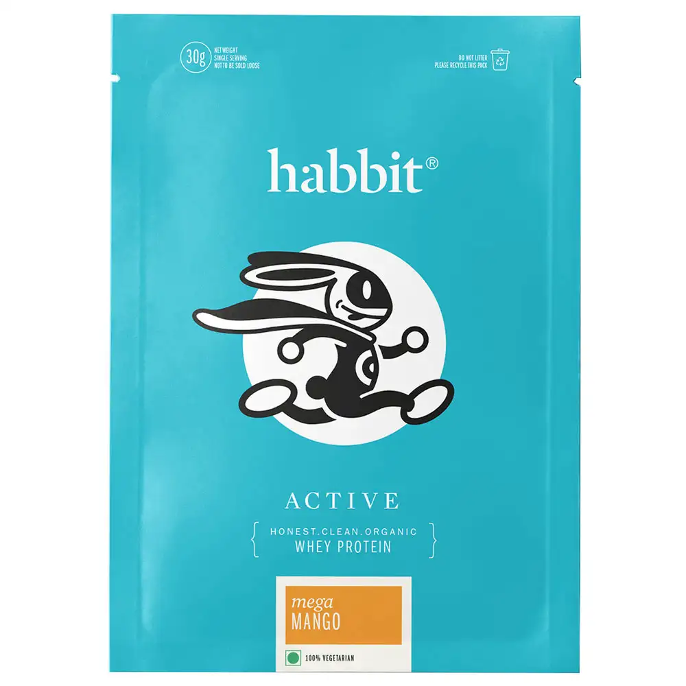 Habbit Active Whey Protein Blend,  1.98 lb  30 Servings, Mega Mango