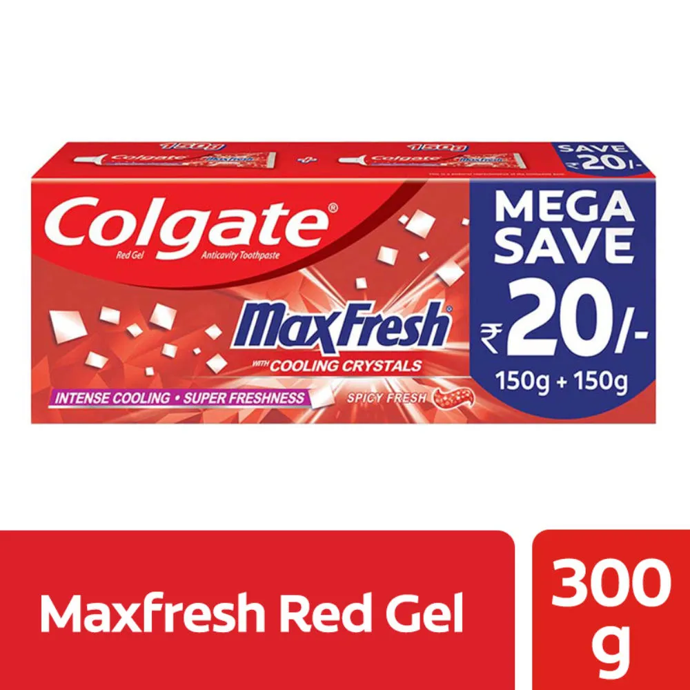 Colgate MaxFresh Toothpaste, Red Gel Paste with Menthol