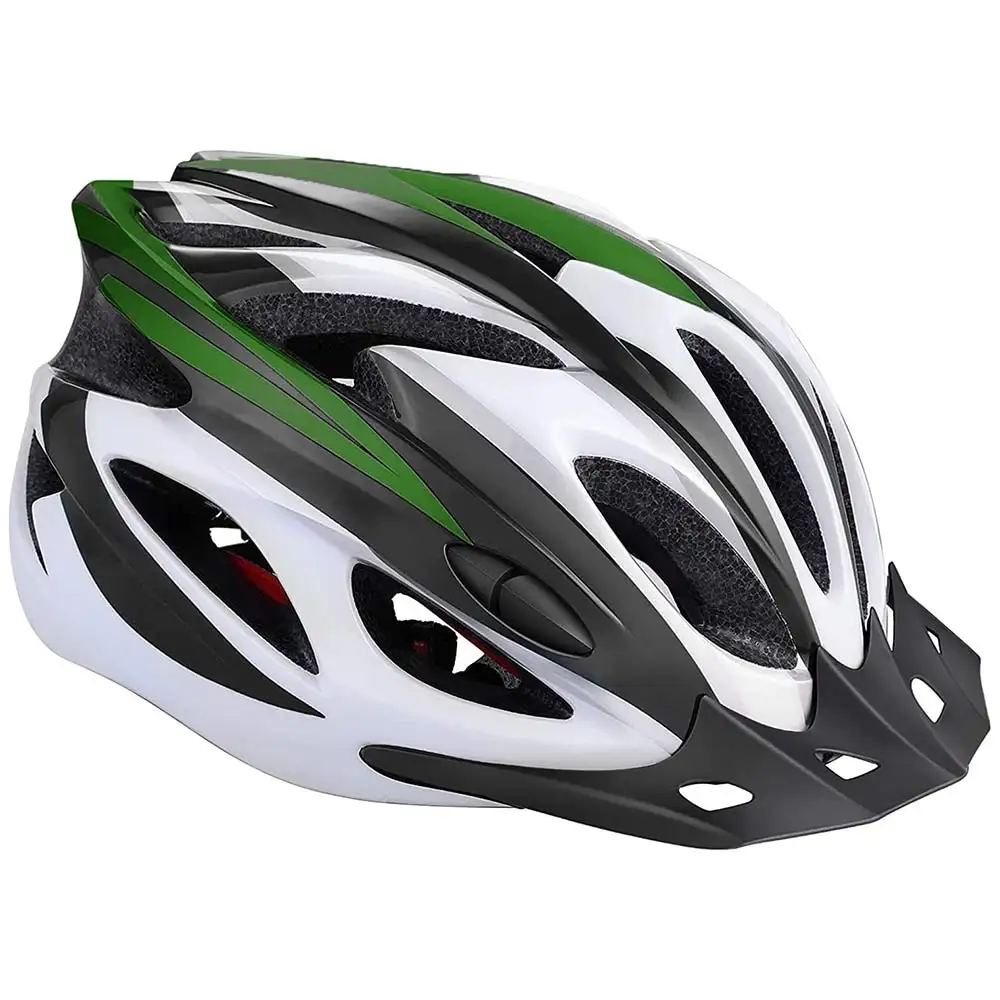 Strauss Sports Adjustable Light Weight Bicycle Safety Helmet,  Green