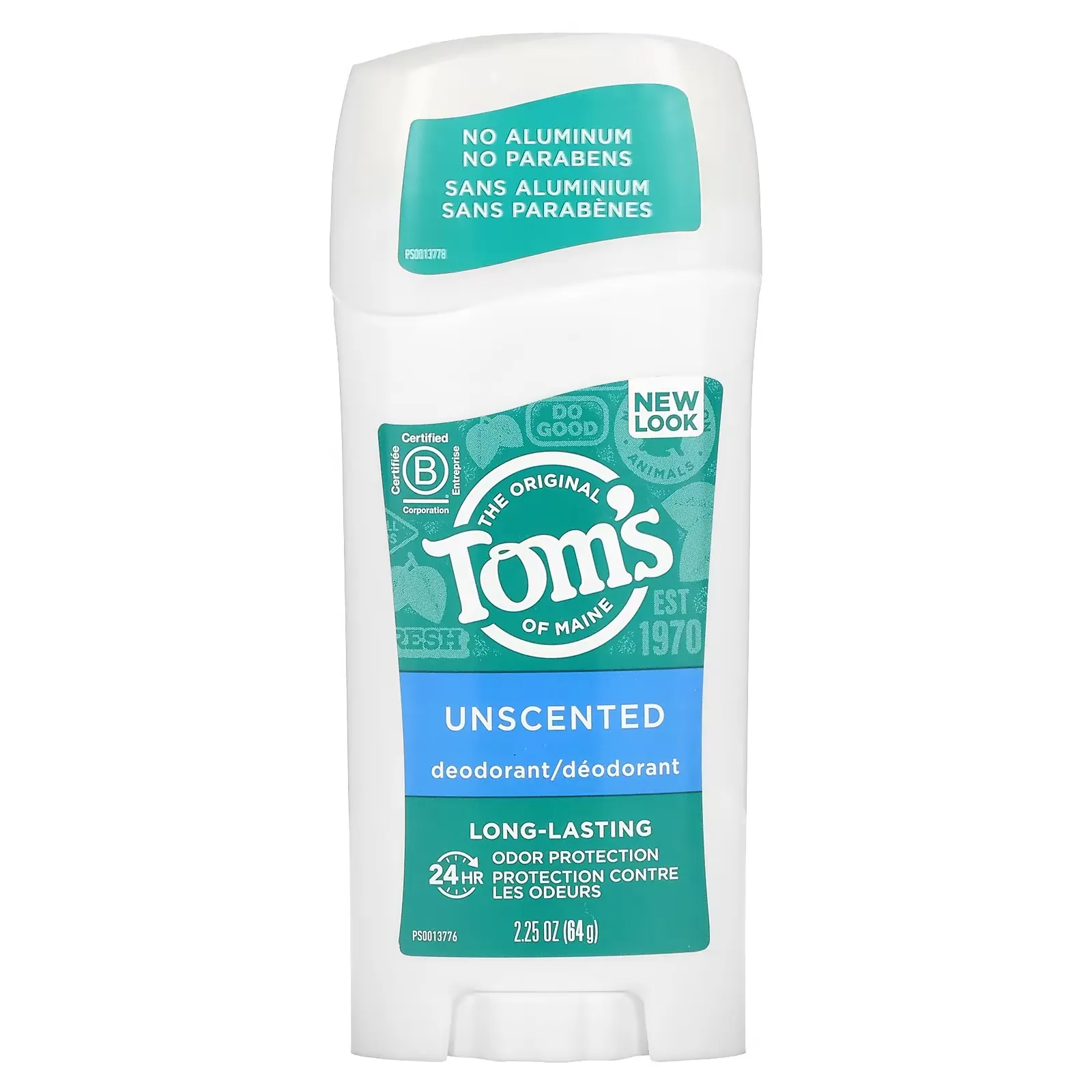 Long Lasting Deodorant, Unscented, 2.25 oz (64 g)