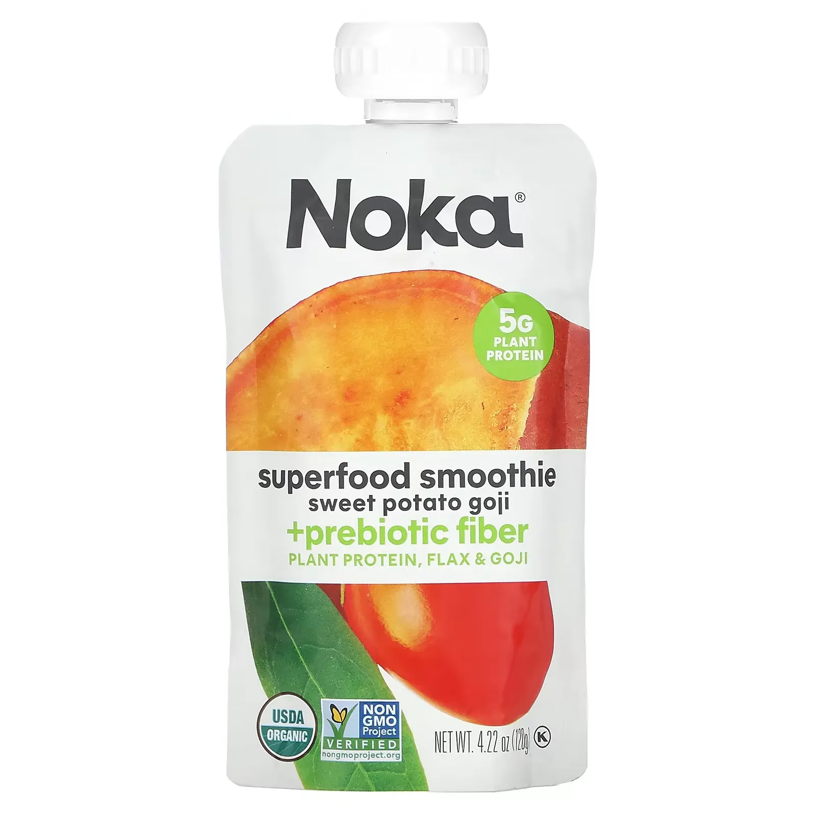 Superfood Smoothie + Prebiotic Fiber, Sweet Potato Goji, 4.22 oz (120 g)