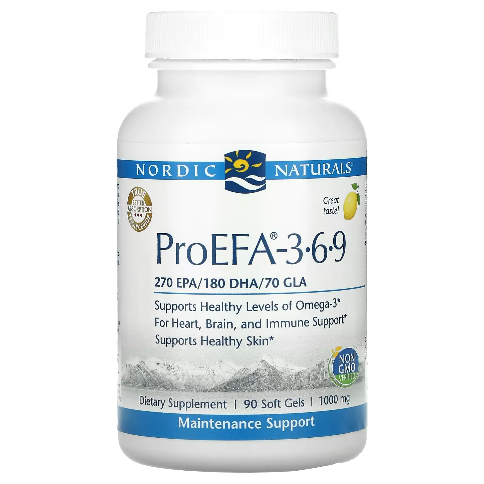 ProEFA 3-6-9, Lemon, 1000 mg, 90 Soft Gels