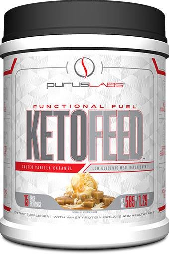 KetoFeed By Purus Labs, Salted Vanilla Caramel, 15 Servings