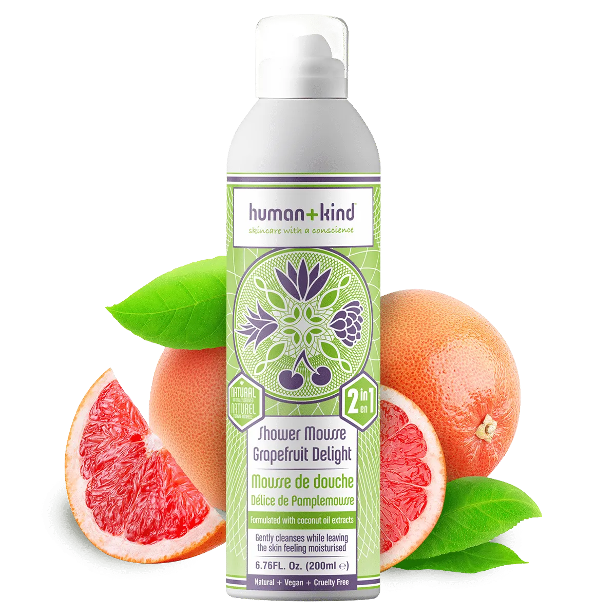 Human+Kind Shower Mousse Grapefruit Delight