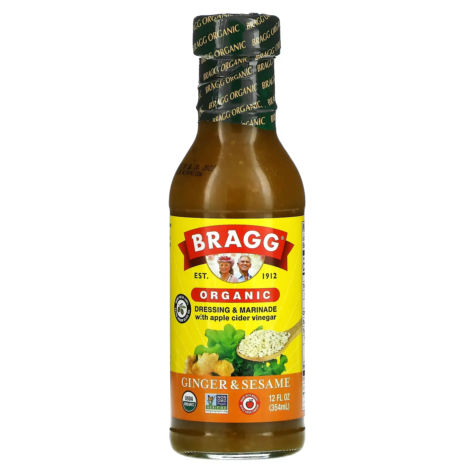 Organic Dressing & Marinade with Apple Cider Vinegar, Ginger & Sesame, 12 fl oz (354 ml)