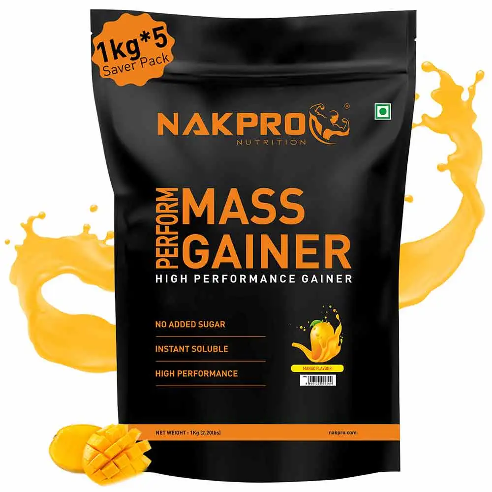 Nakpro Perform Mass Gainer,  2.2 lb  Mango (Pack of 5)