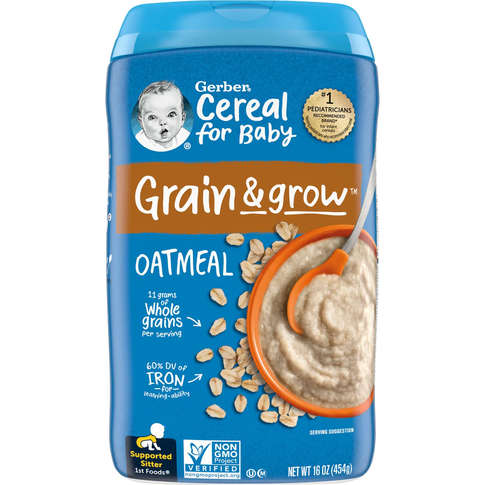 Cereal for Baby, Grain & Grow, 1st Foods, Oatmeal, 16 oz ( 454 g)