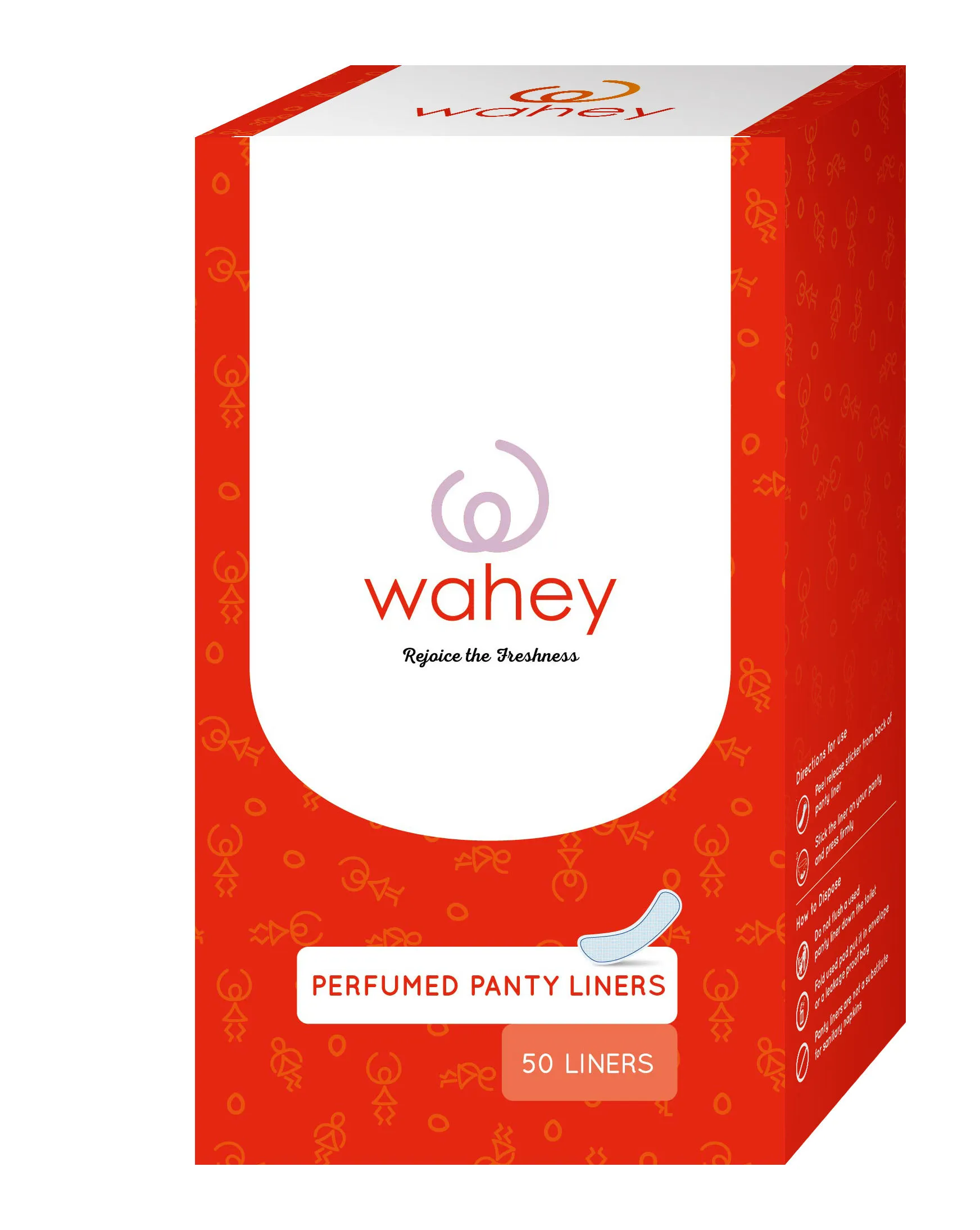 Wahey Perfumed Panty Liners - 50 Pieces