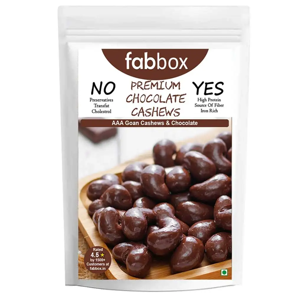 Fabbox Premium Chocolate Cashews,  100 g  Unflavoured