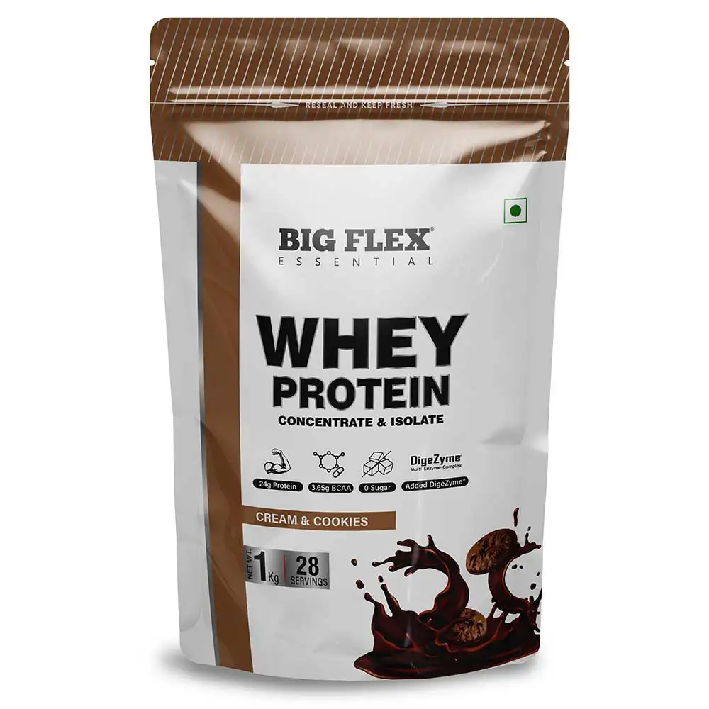 Big Flex Essential Whey Protein Concentrate & Isolate,  2.2 lb  Cream & Cookies